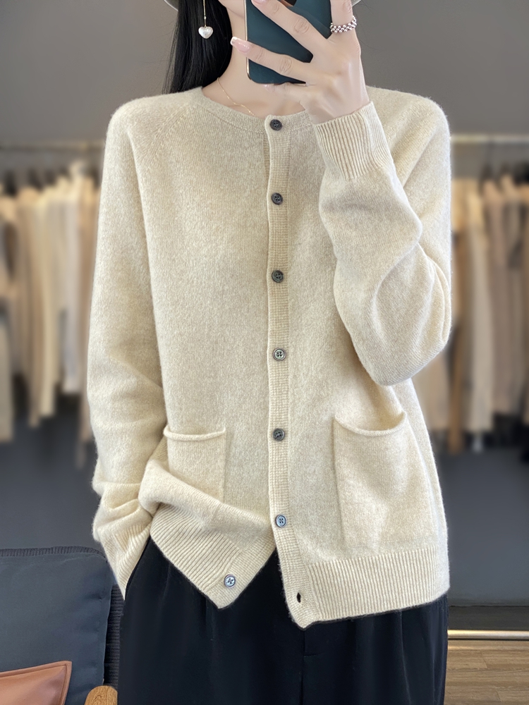 Women Fashion Merino Wool Swea - Wool Coat Peacoat 评论和价格