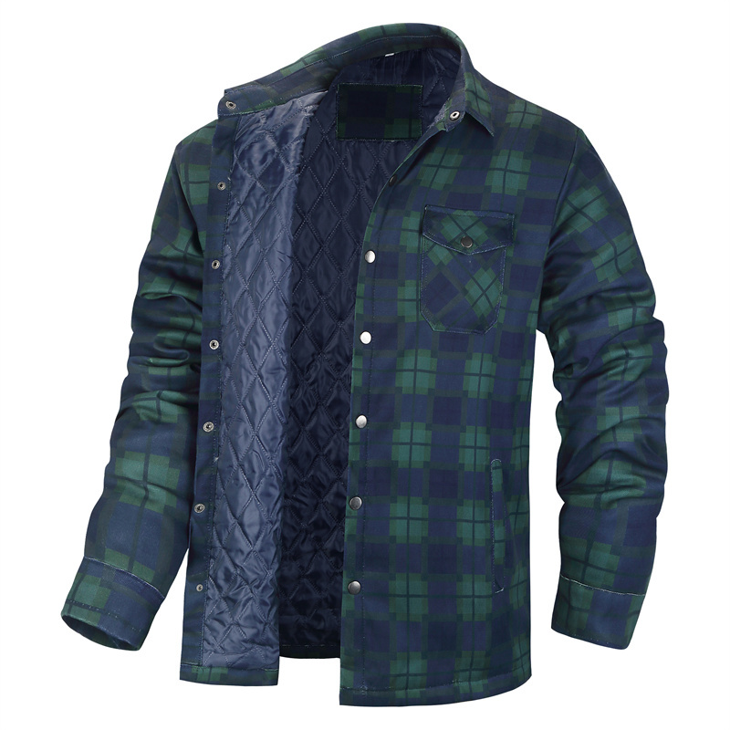 Winter Plaid Shirts For Mens T - Flannel Shirt Lined 评论和价格