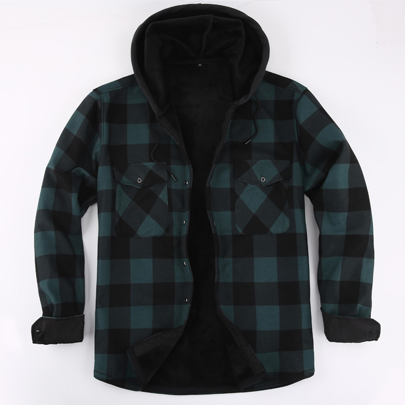 2023 New Autumn And Winter Men - Flannel Shirt Lined 评论和价格