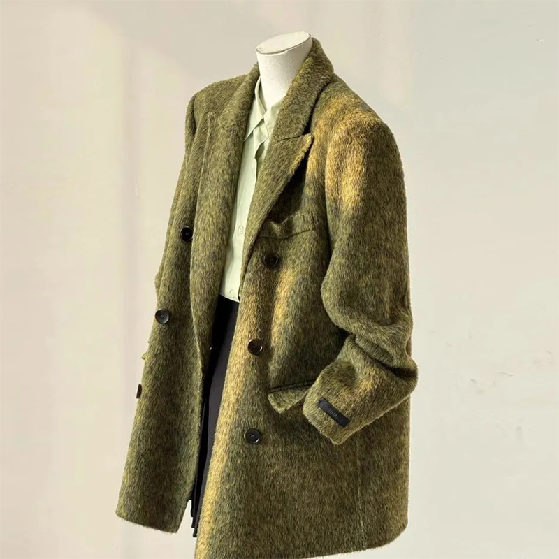 Women's Double-faced Woolen Co - Wool Coat Peacoat 评论和价格