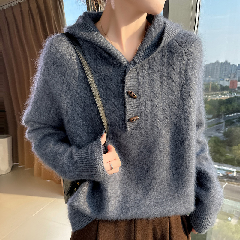 100% Pure Mink Cashmere Knitte - Wool Coat Peacoat 评论和价格
