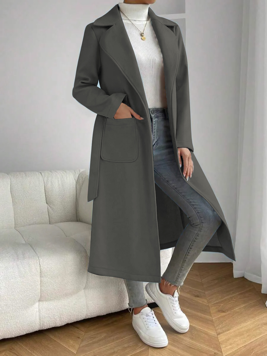 Women's Fashion Long Sleeve Au - Wool Coat Peacoat 评论和价格